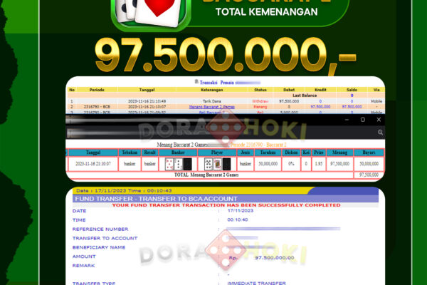 Livecasino Baccarat Rp.97.500.000