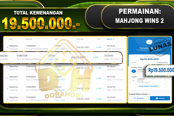 MAHJONG WINS 2 Rp.19.500.000