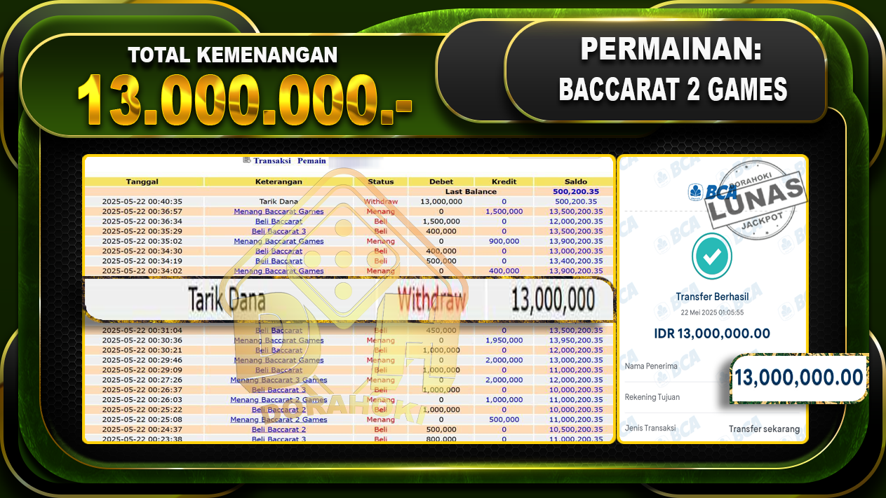 BACCARAT 2 GAMES