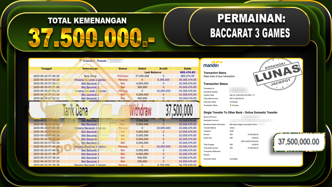 BACCARAT 3 GAMES