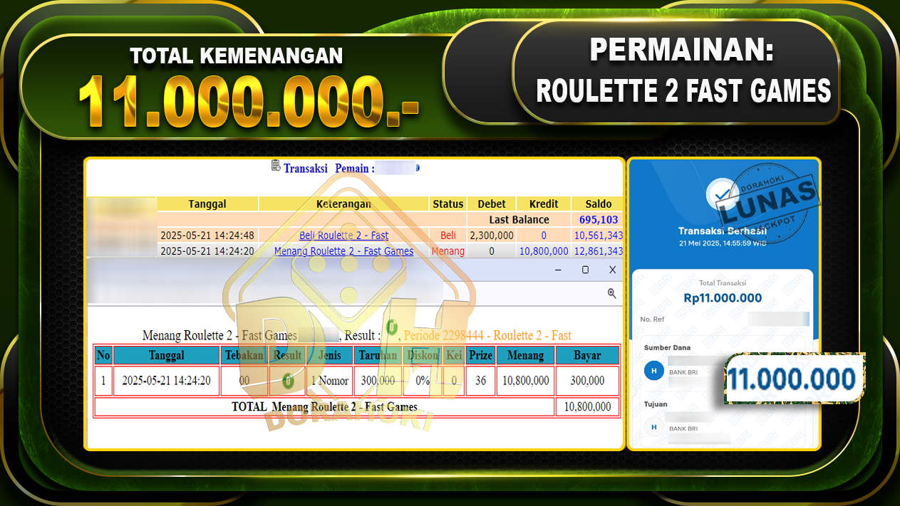 ROULETTE 2 FAST GAMES