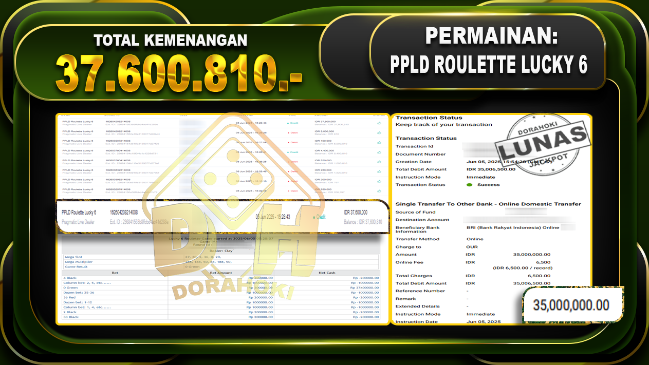 PPLD ROULETTE LUCKY 6