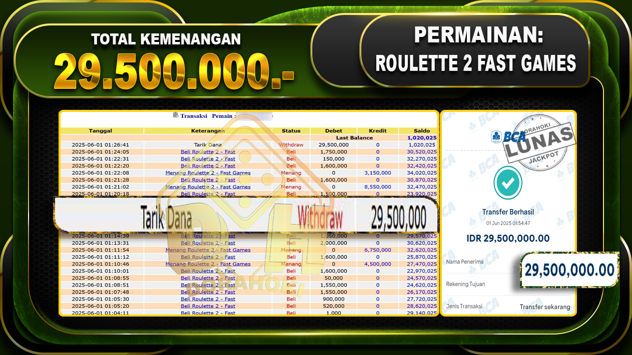 ROULETTE 2 FAST GAMES