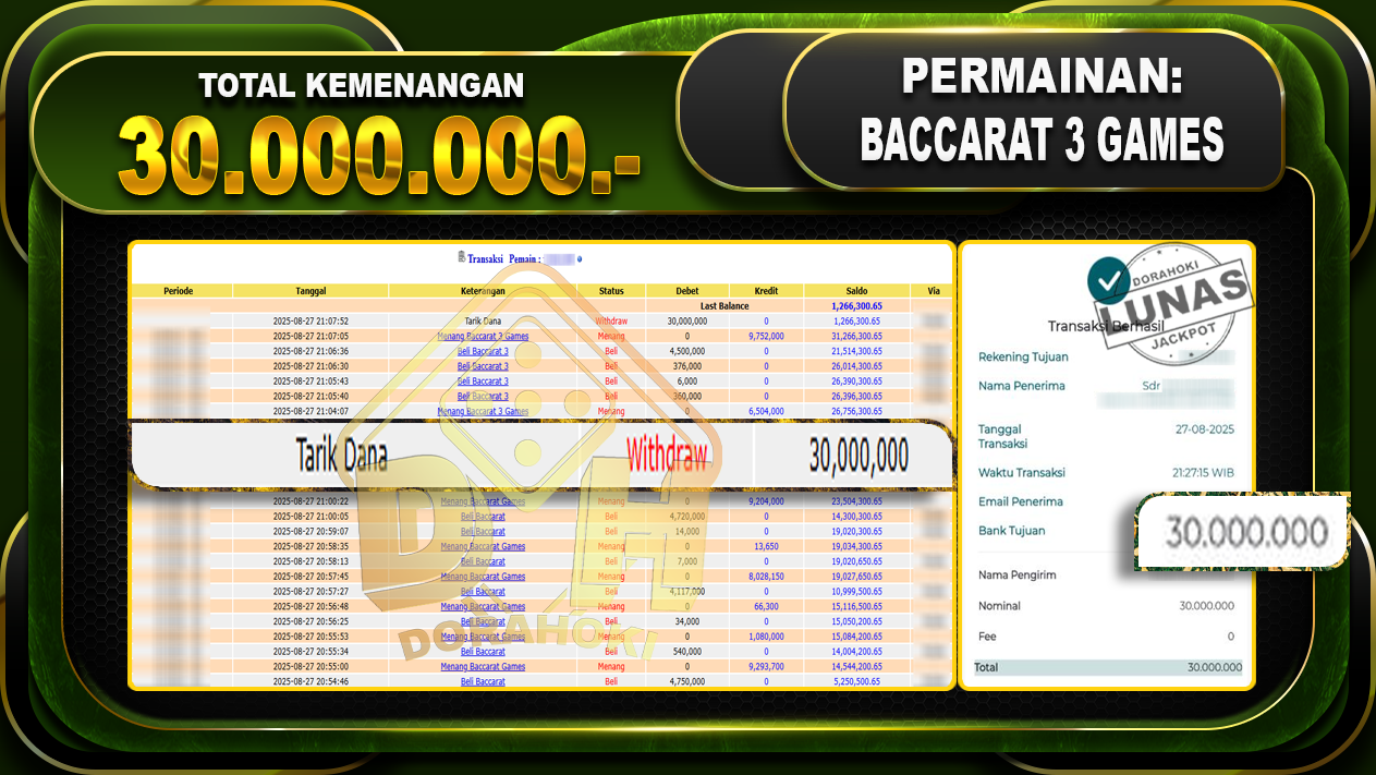 BACCARAT 3 GAMES