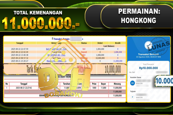 TOGEL HONGKONG Rp.11.000.000