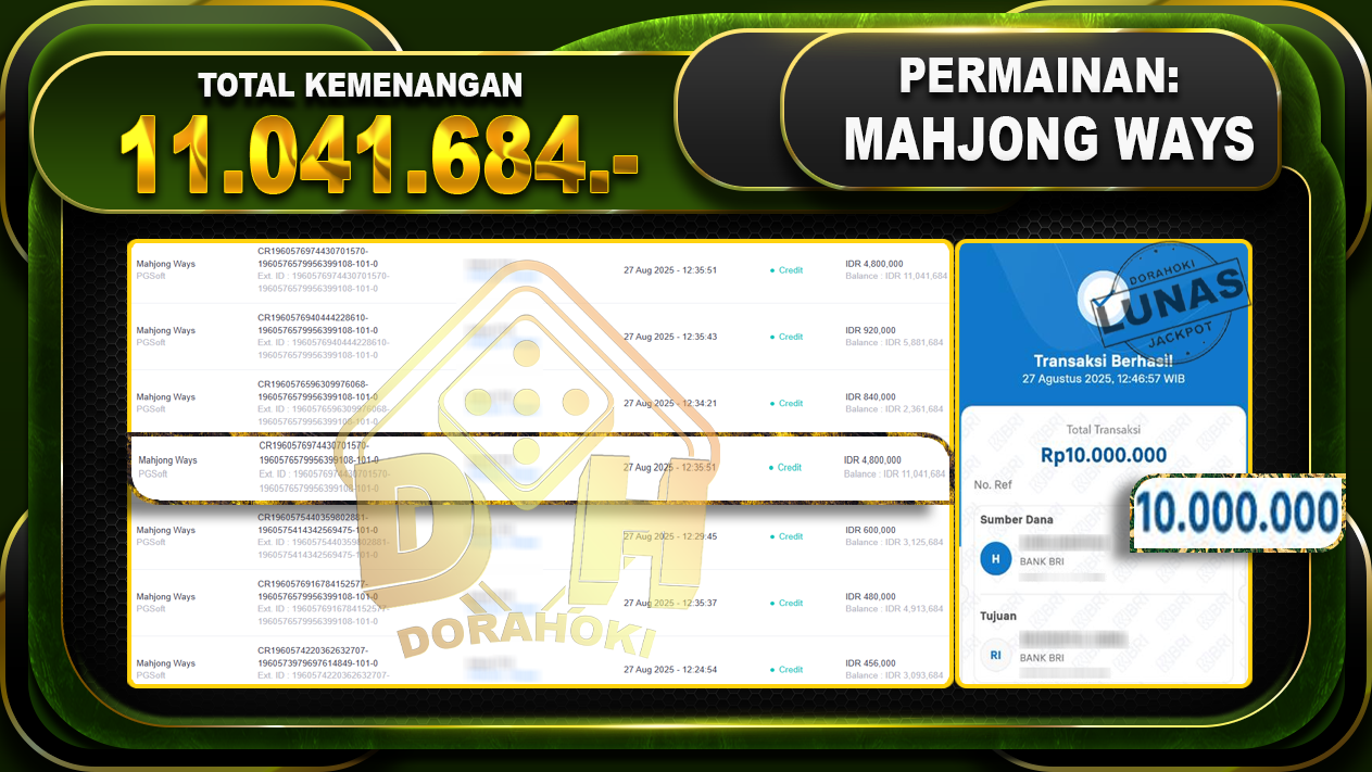 MAHJONG WAYS 2 Rp.11.041.684