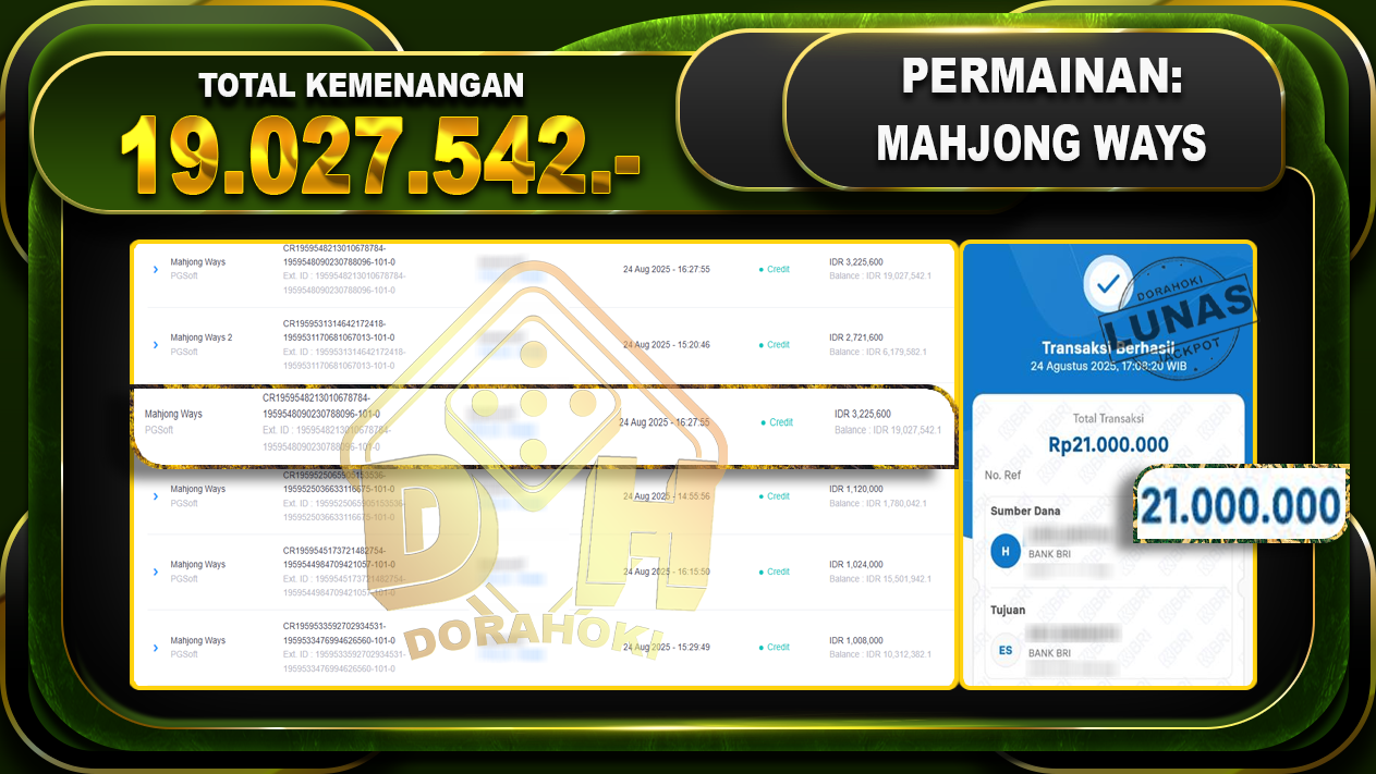 MAHJONG WAYS 2 Rp.19.027.542