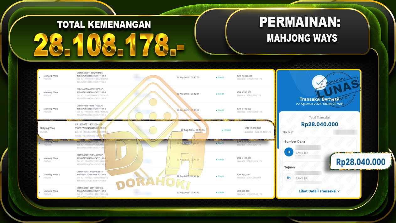 MAHJONG WAYS 2 Rp.28,108,178