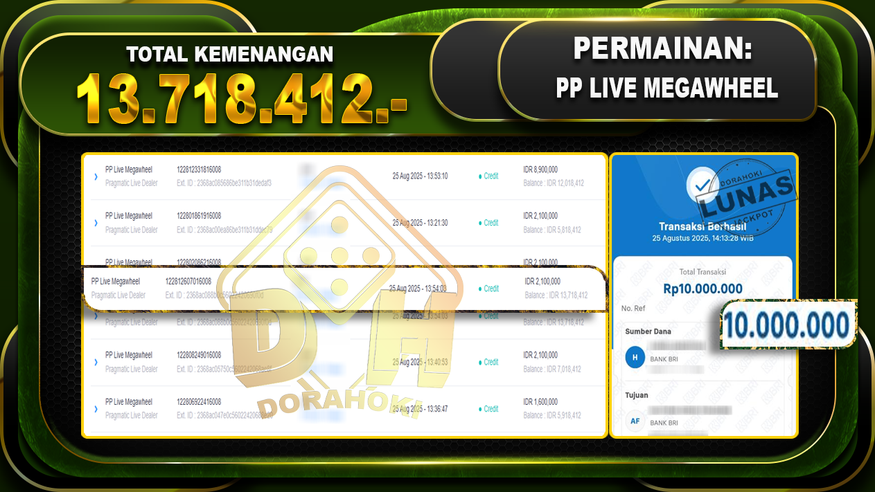 PP LIVE MEGAWHEEL 10,000,000